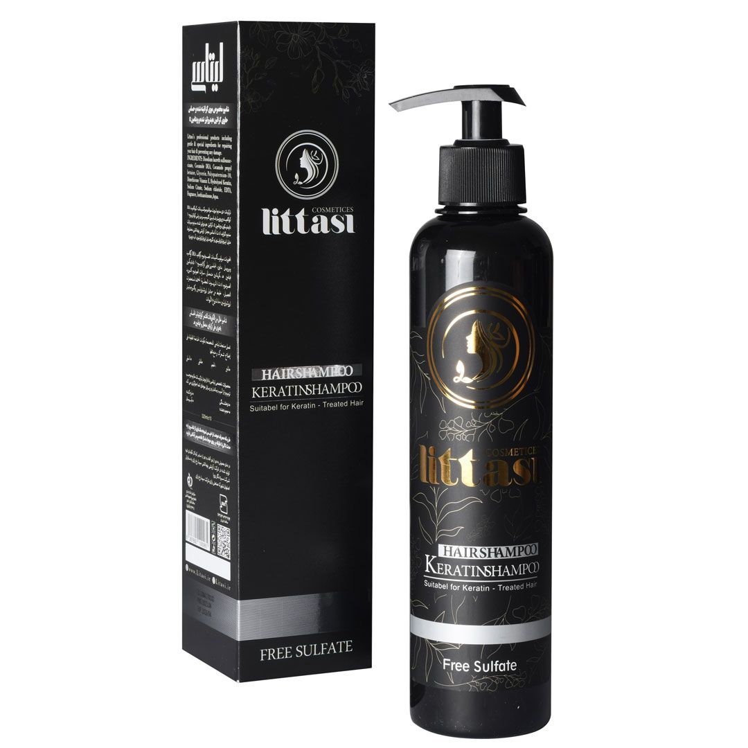 شامپو مخصوص موی کراتینه شده و حساس حاوی کراتین هیدرولیز شده و ویتامین E